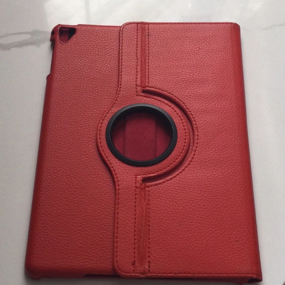 Rotating Black & Red Tablet Case - Compatible Brand